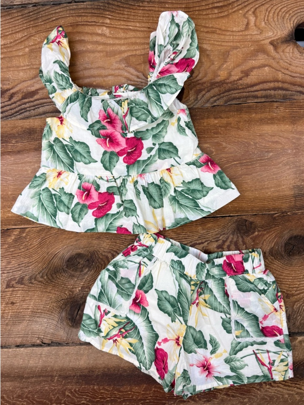 Janie & Jack 3T Floral Tank & Shorts Set
